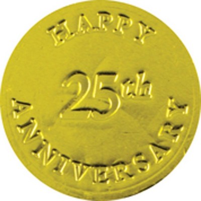 Happy 25th Anniversary Chocolate Coin