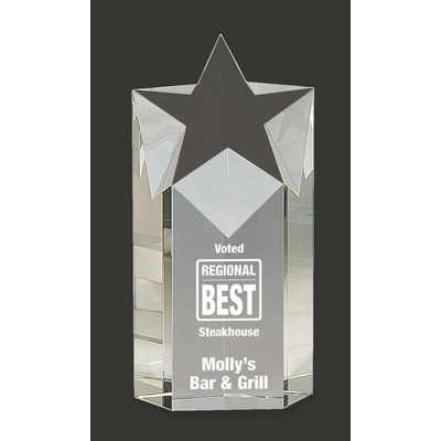 Star Prism Crystal Star Tower Award S - 8'' H