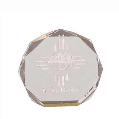 Gold Octagon Acrylic Award (6")