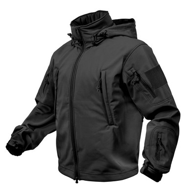 Black Special Ops Tactical Soft Shell Jacket (4XL)