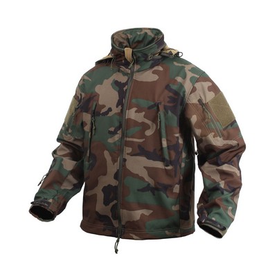 Woodland Camouflage Special Ops Tactical Soft Shell Jacket (2XL)