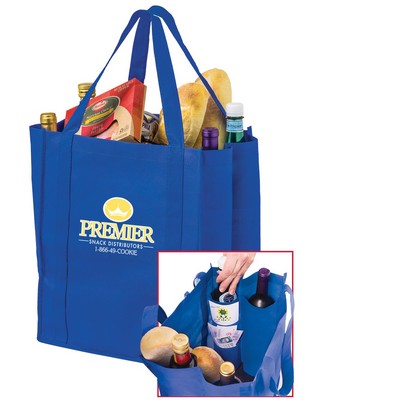 13"x10"x15" Wine & Grocery Combo Tote Bag w/Insert