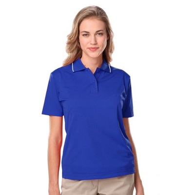 Ladies Striped Trim Value Polo Shirt