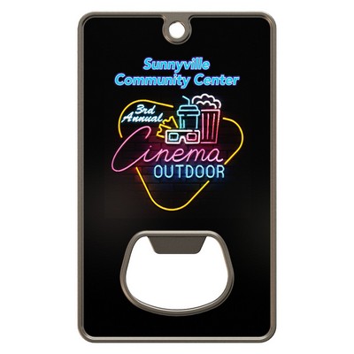 Vibraprint® Black Nickel Bottle Opener Medallion (3-1/4'' x 2")