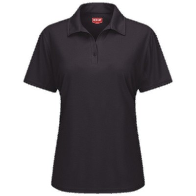 Red Kap™ Women's Short Sleeve Performance Knit® Flex Series Pro Polo - Black