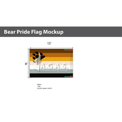 Bear Pride Deluxe Flag 8'X12'