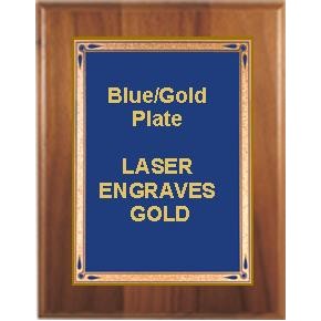 Cherry Plaque 6" x 8" - Blue/Gold 4" x 6" Teardrop Plate