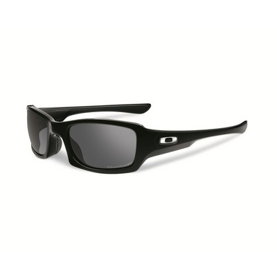 Oakley® Fives Squared Sunglasses - Polished Black/Black Iridium Polarized Lens