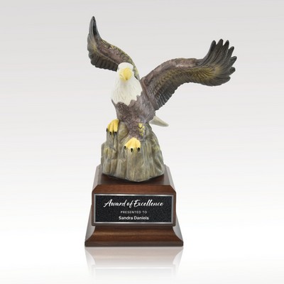 Eagle on Cherry Base 11" - Eyrie