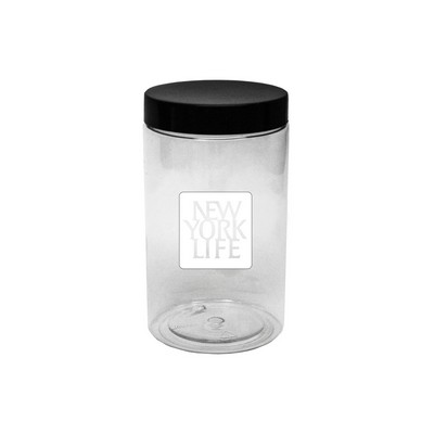 Clear Jar with Black Lid (12 oz.)