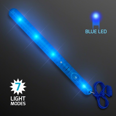 Flashing LED Blue Patrol Wands - BLANK