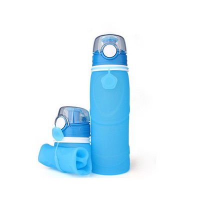 25 Oz. Silicone Foldable Water Bottle