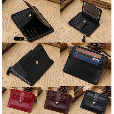 PU Wallet w/Zipper Coin Pocket