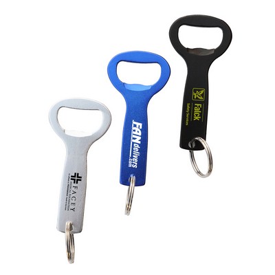 Classic Aluminum Bottle Opener Keychain (Blue)