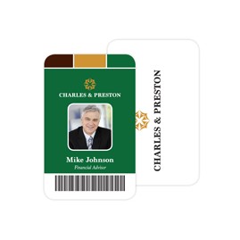 Full Color Vertical ID Badges (Double Sided - No Slot)