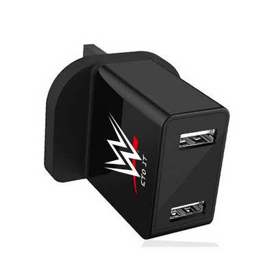 UK Dual USB Charger w/CE Certification