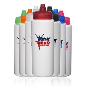 30 Oz. HDPE Plastic Water Bottles with Quick Shot Lid