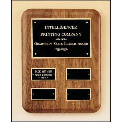 Airflyte® Edge Quarterly Award Plaque w/4 Black Brass Plates (8"x 10.5")