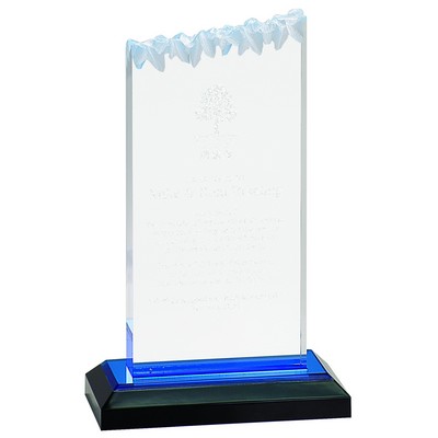 5" x 8" Blue Frosted Impress Acrylic Award