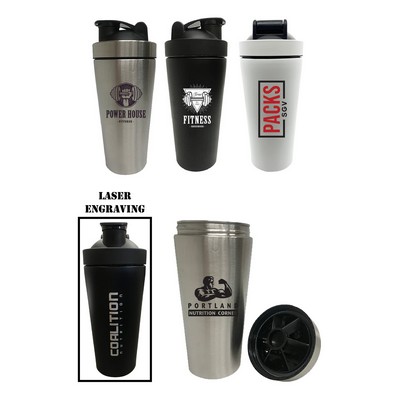 30oz Stainless Steel Shaker Bottle