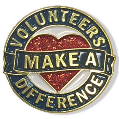 1" Volunteers Make a Difference Lapel Pin