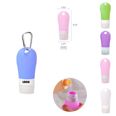 60ml Silicone Travel Bottle w/Carabiner