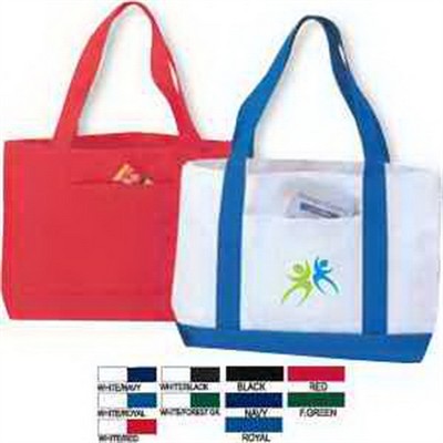 Q-Tees® Polyester Shopping Tote Bag