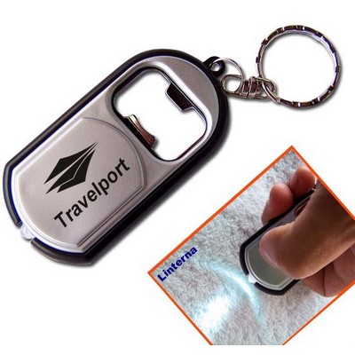 Multifunctional Keychain with Bottle Opener and LED Light