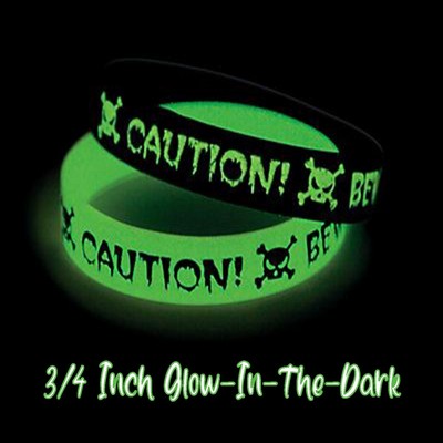 Glow in the Dark Silicone Wristband - 3/4" band