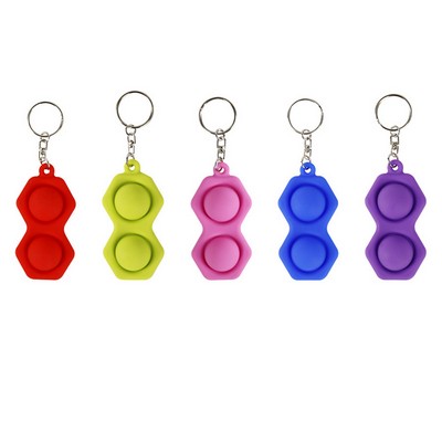 Hexagonal Fidget Toy Stress Reliever Toy Key Chain