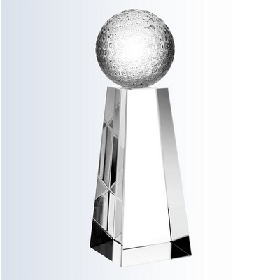 Crystal Championship Golf Trophy, Medium (2-3/8"x7")