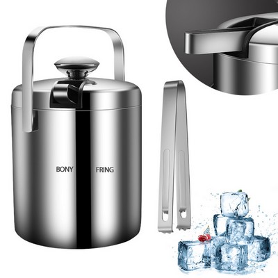 Double-Wall Stainless Steel Ice Bucket