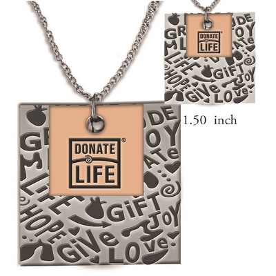 Square double charm Necklace