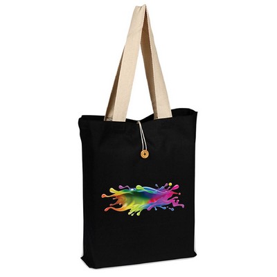 ButtonUp Color Canvas Tote - Full Color Transfer (15" x 16" x 3")