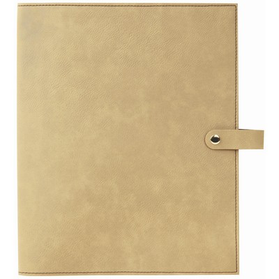 8 3/4" x 11" Light Brown Leatherette Book/Bible Cover with Snap Closure