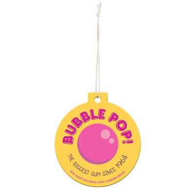 3.75" x 3.024" Paper Air Freshener Tag - Circle