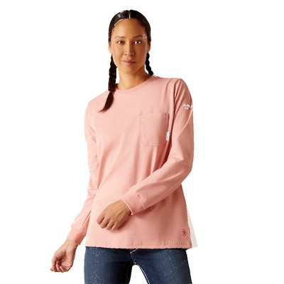 Ariat® Women's Mauveglow FR American Rose Stretch T-Shirt