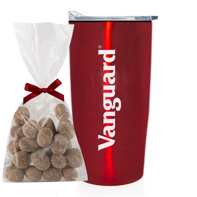 Promo Revolution - 20 Oz. Straight Tumbler w/Plastic Liner Gift Set w/S'mores Bites Mug Stuffer