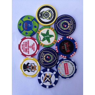 39 mm Heat Transfer Plastic Ceramics Poker Chip Casino Counter