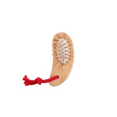 Mini size natural bamboo massage brush