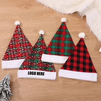 Plaid Santa Hat