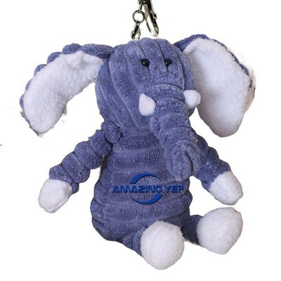 2.5" Plush Keychain Simulation Key Tag - Elephant