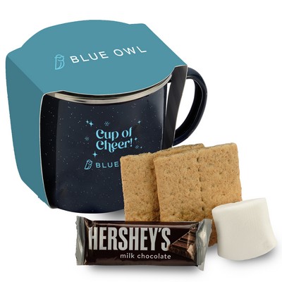 Promo Revolution - 16 Oz. Specked Camping Mug Gift Set w/S'mores Kit