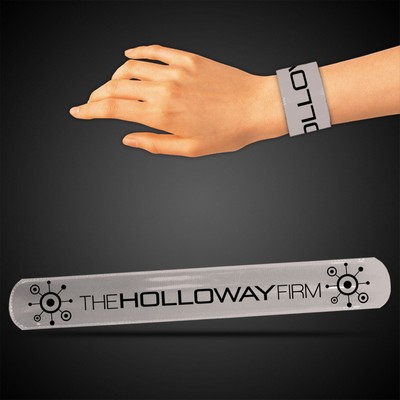 8 3/4" Digi-Printed Silver Slap Bracelet