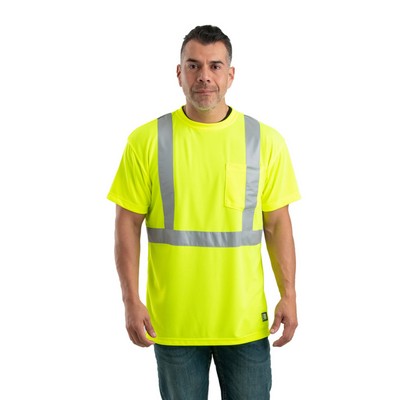 Berne Apparel Men's Tall Hi-Vis Class 2 Performance Short Sleeve T-Shirt