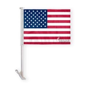 12"X16" wPoly USA 1ply Economy Car Flag In