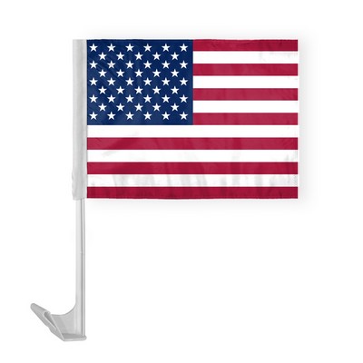 12"X16" ePoly 1ply USA Economy Car Flag;