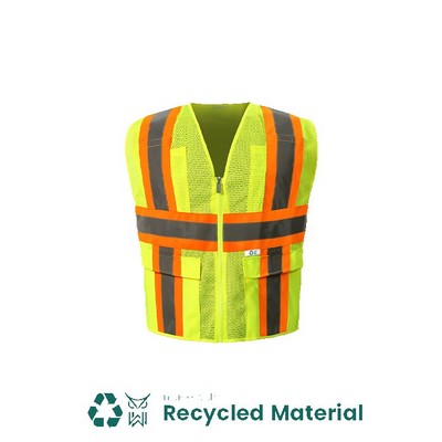 Lime Mesh Contrast Hi-Vis Vest