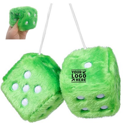 Retro Square Fuzzy Plush Dice