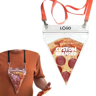 Portable Transparent Pizza Pouch Necklace